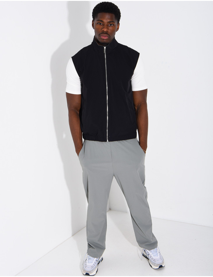 Ensemble en tissu imperméable pantalon et veste sans manches réversible