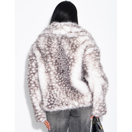 Veste en fausse fourrure à motif bambi