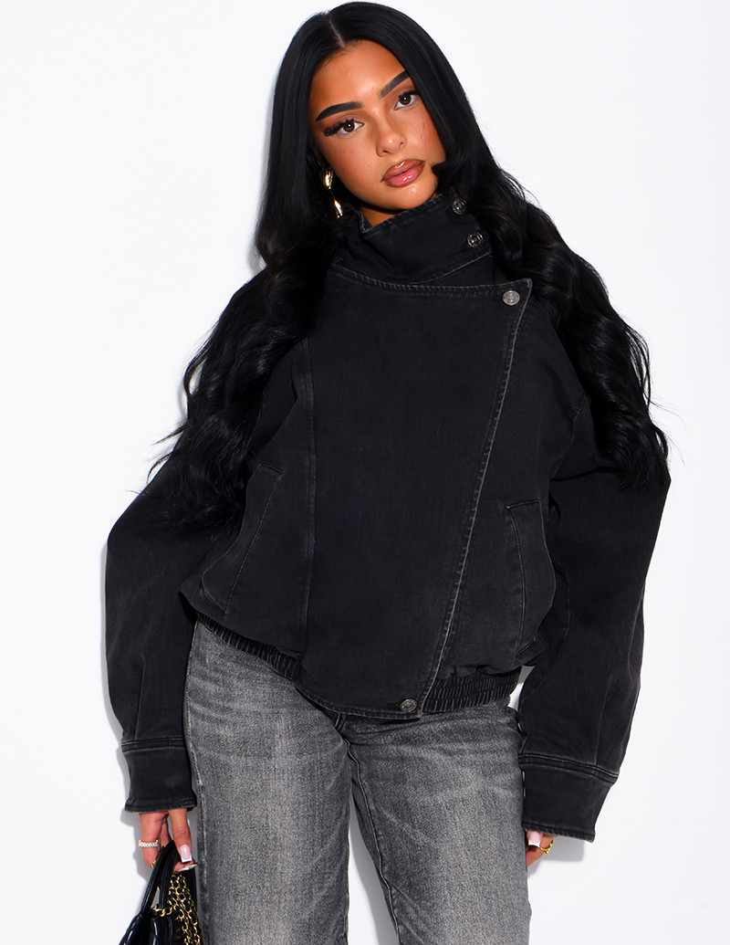 Oversize-Jeansjacke mit...