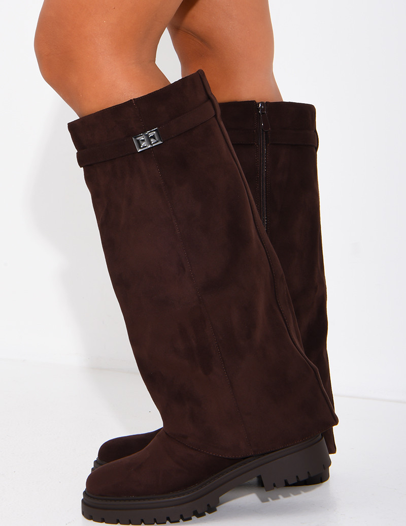 Wildlederstiefel mit...