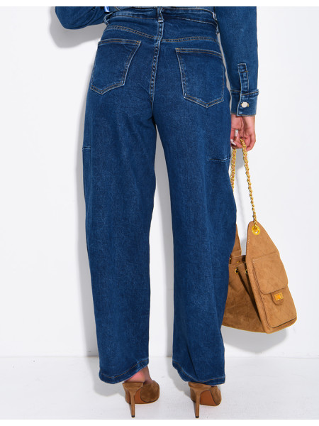 Jeans in verwaschenem Blau im Barrel-Schnitt