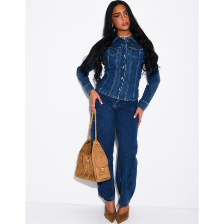 Jeans in verwaschenem Blau im Barrel-Schnitt