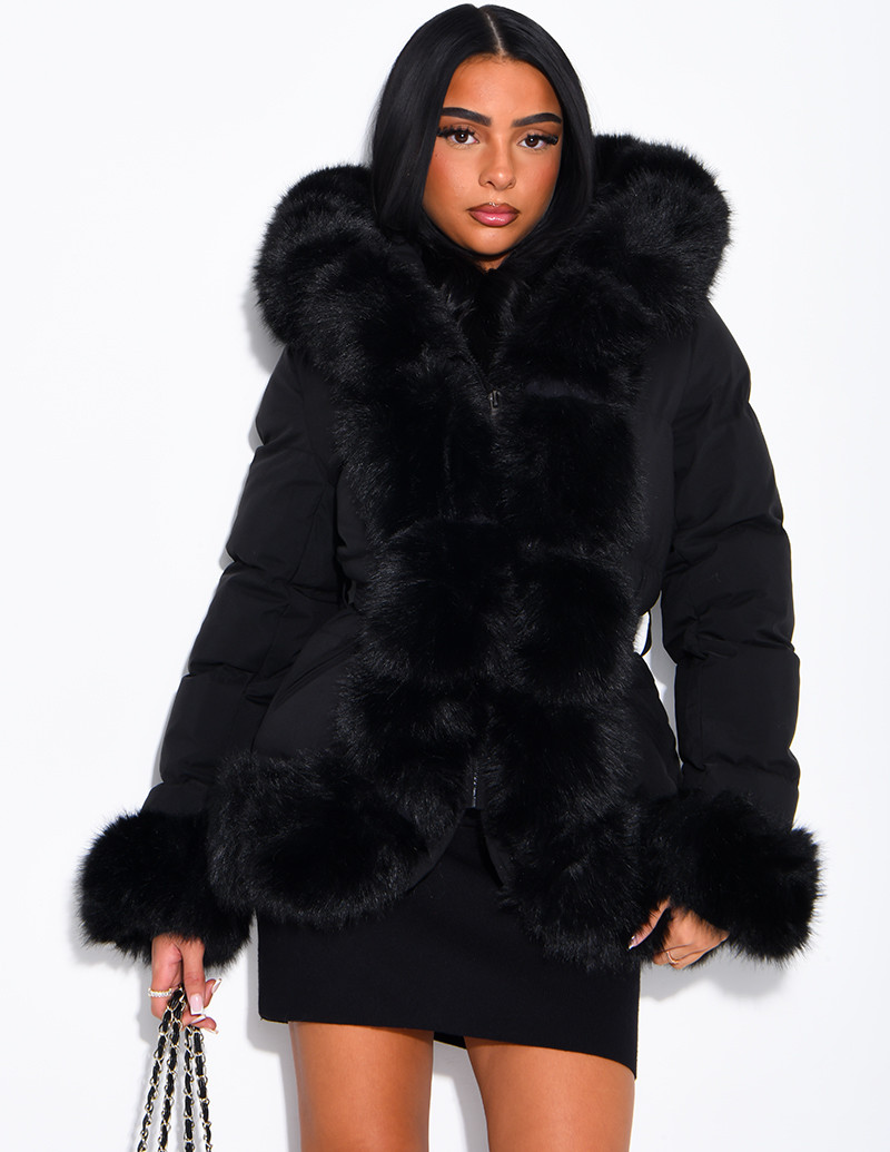 Mid-length quilted puffer...