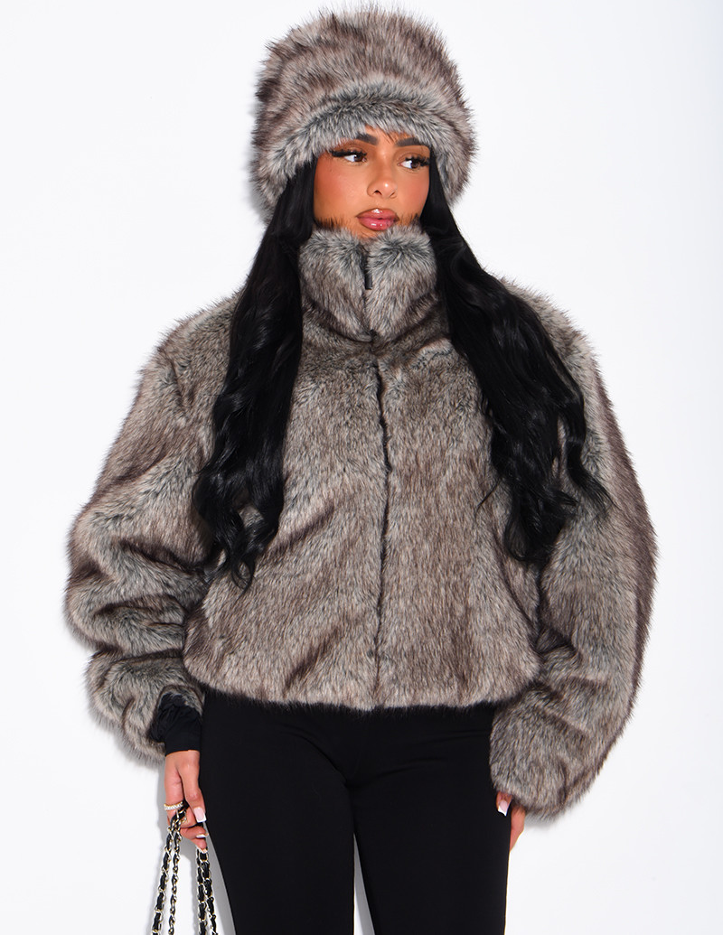 Veste courte en fausse...