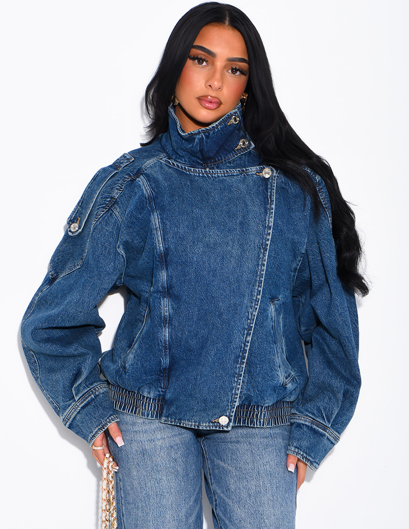 Veste en jeans oversize col...