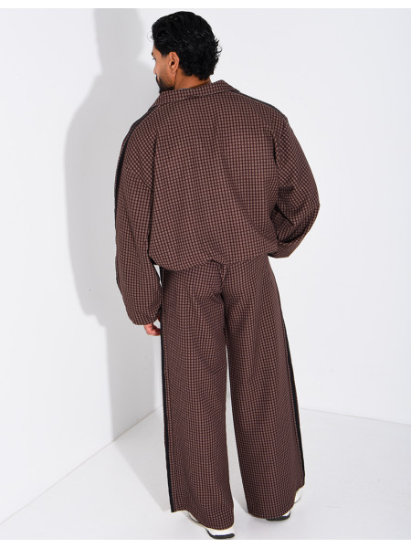 Ensemble pantalon et veste à carreaux