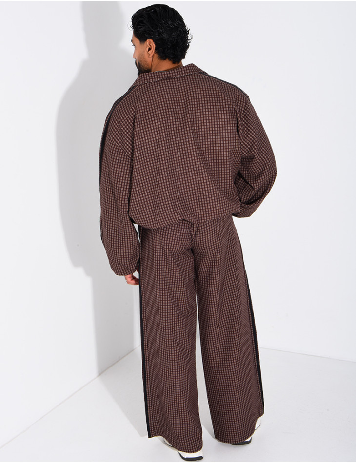 Ensemble pantalon et veste à carreaux