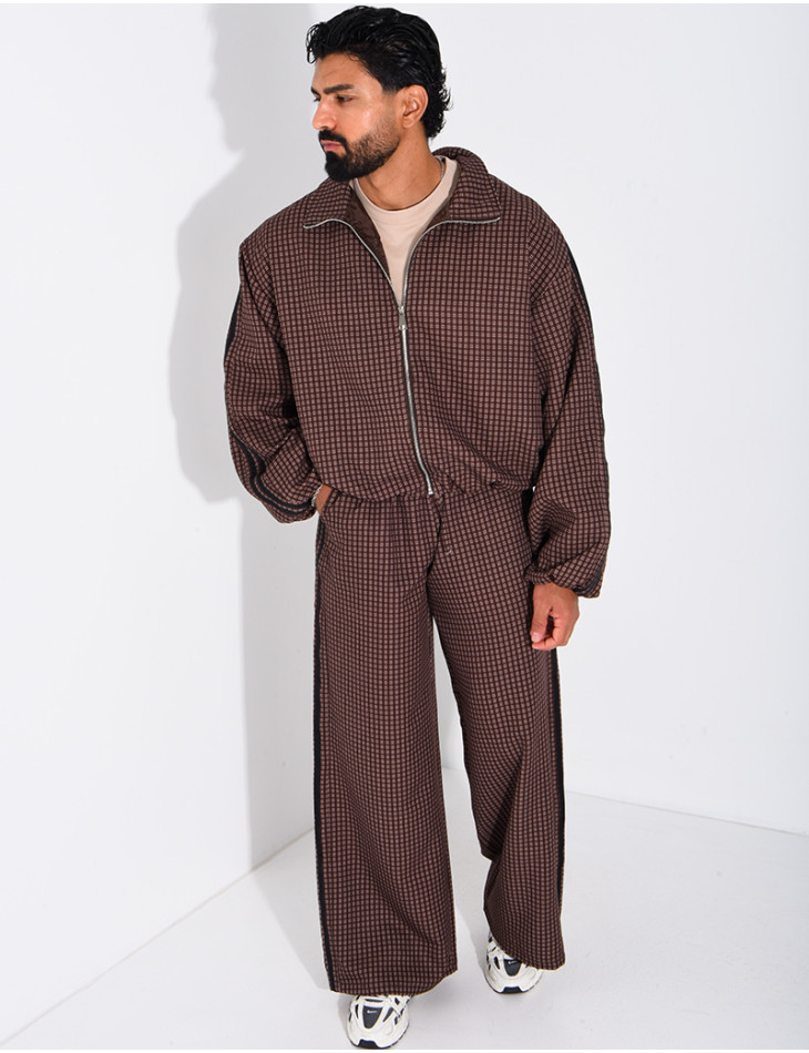 Ensemble pantalon et veste à carreaux