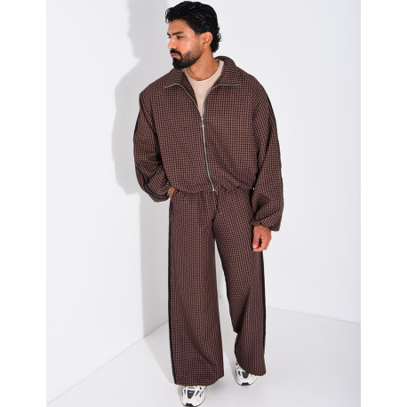Ensemble pantalon et veste à carreaux