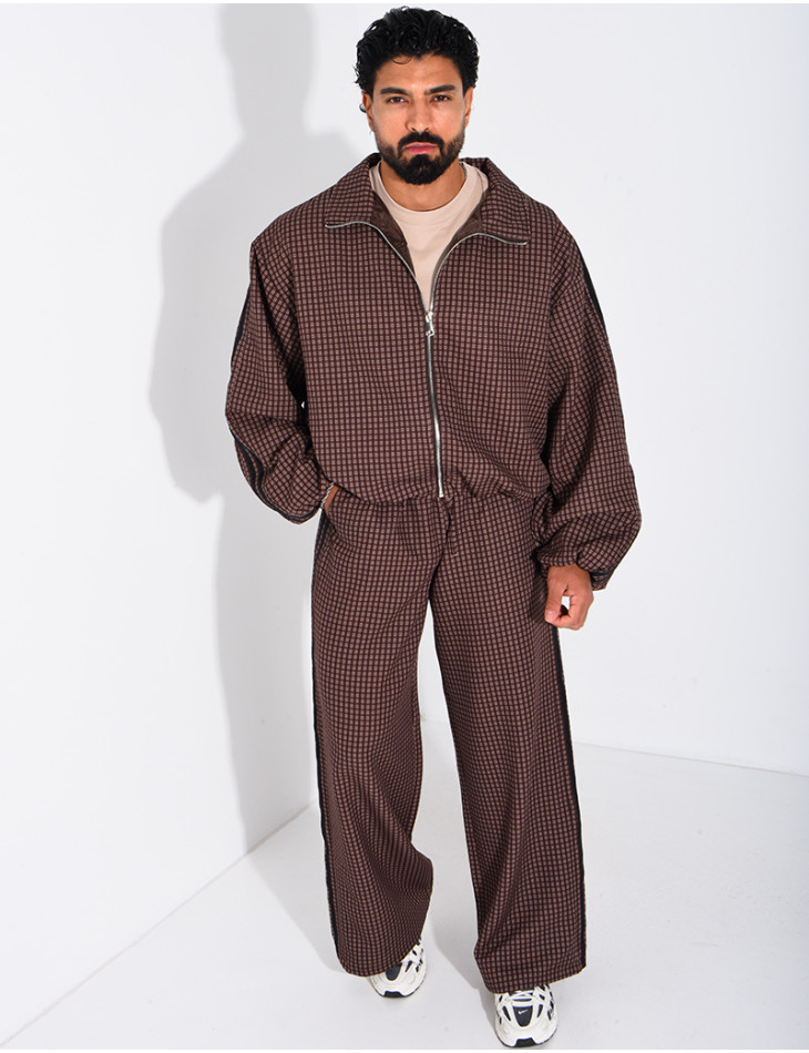 Ensemble pantalon et veste à carreaux