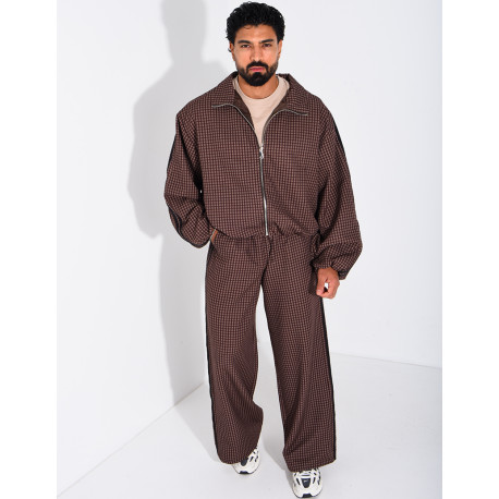 Ensemble pantalon et veste à carreaux