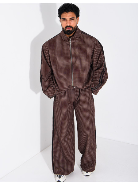 Ensemble pantalon et veste à carreaux