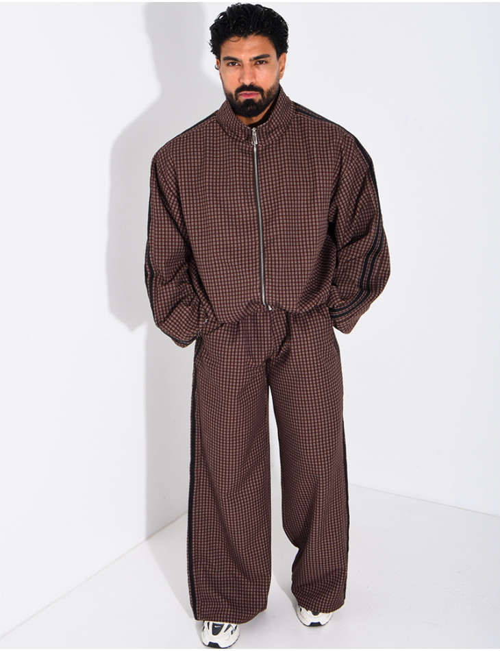 Ensemble pantalon et veste à carreaux
