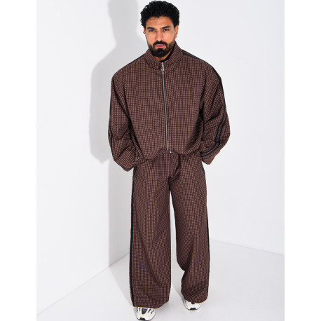 Ensemble pantalon et veste à carreaux