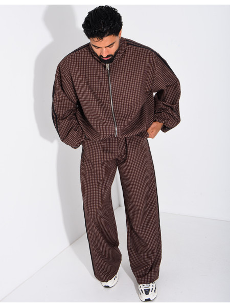 Ensemble pantalon et veste à carreaux