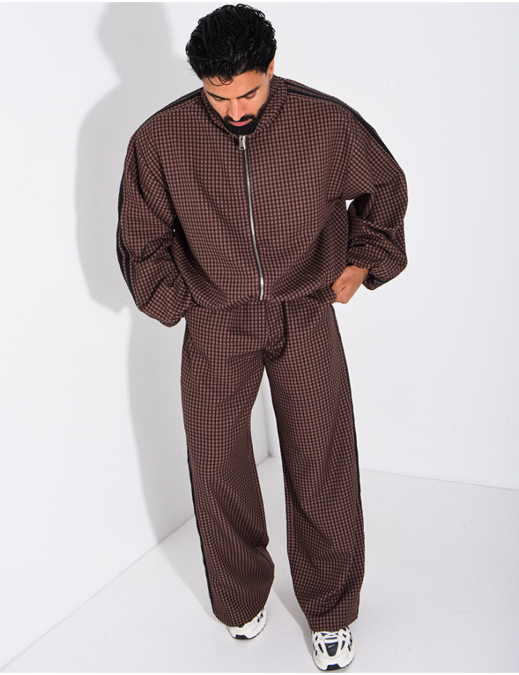 Ensemble pantalon et veste à carreaux