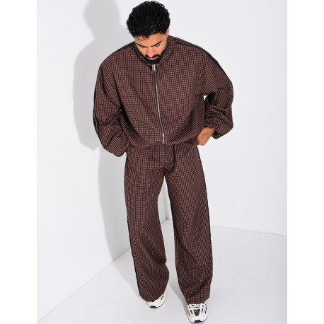 Ensemble pantalon et veste à carreaux