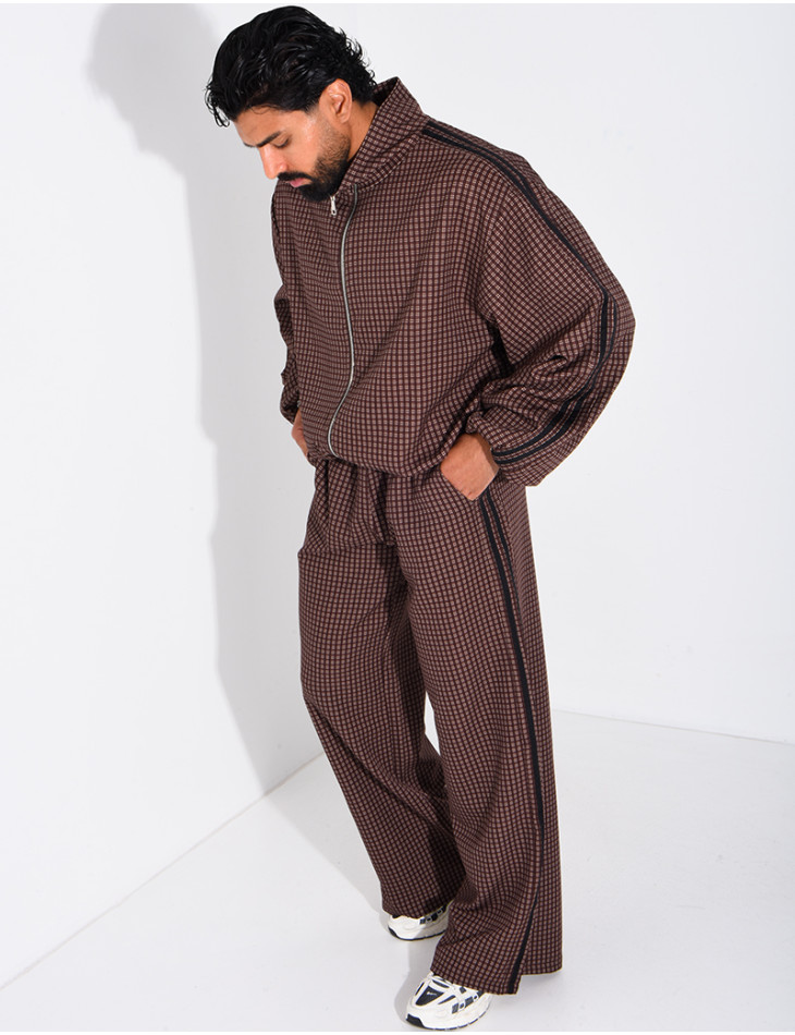 Ensemble pantalon et veste à carreaux