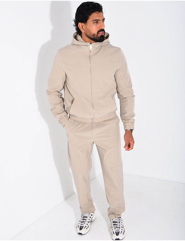 Ensemble en tissu imperméable pantalon et veste à capuche