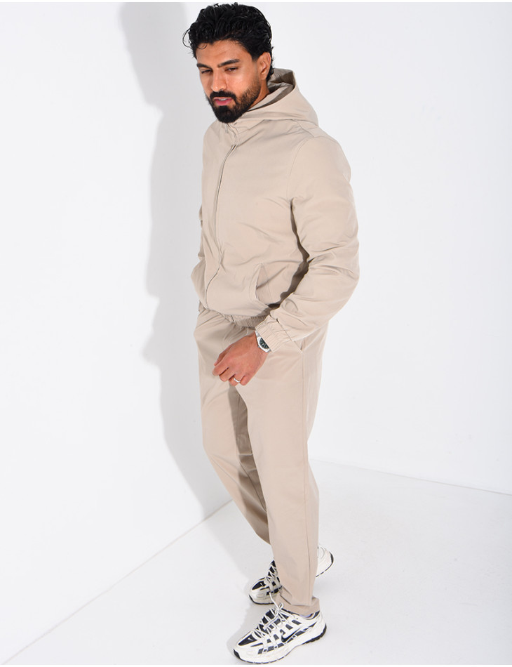 Ensemble en tissu imperméable pantalon et veste à capuche