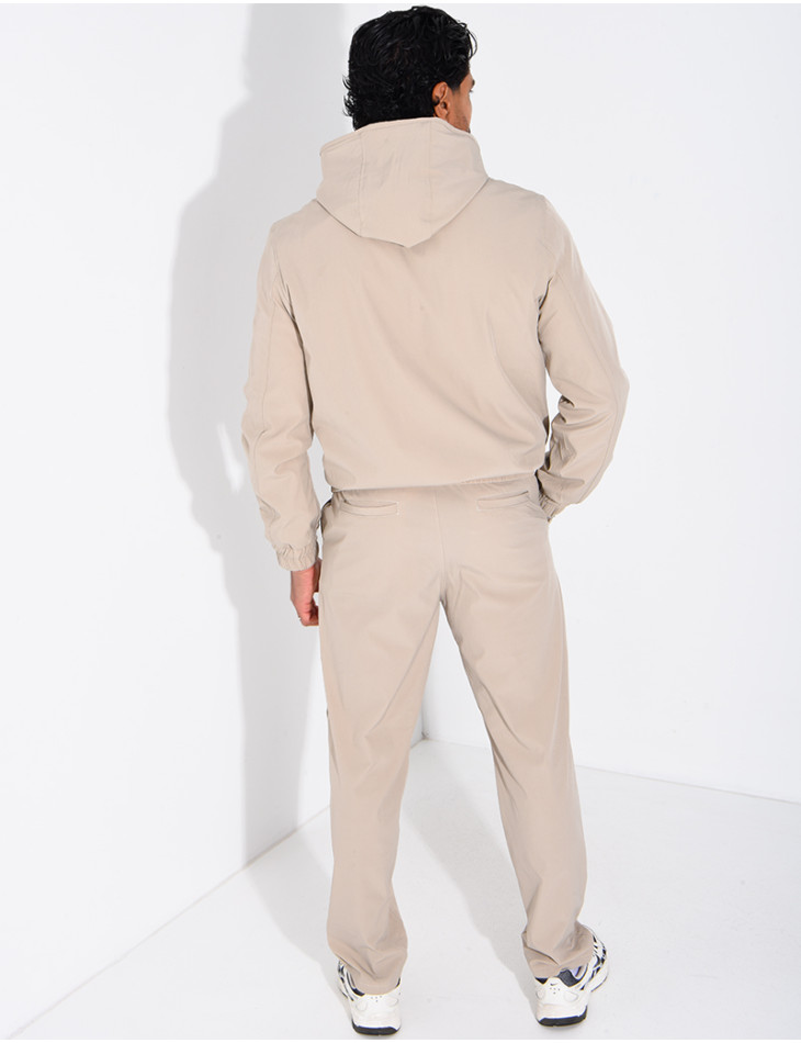 Ensemble en tissu imperméable pantalon et veste à capuche