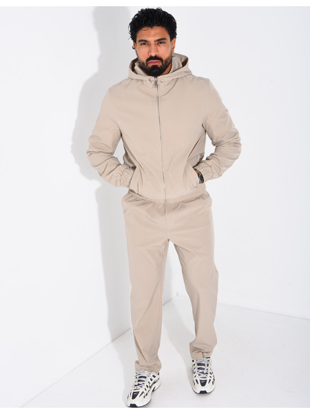 Ensemble en tissu imperméable pantalon et veste à capuche