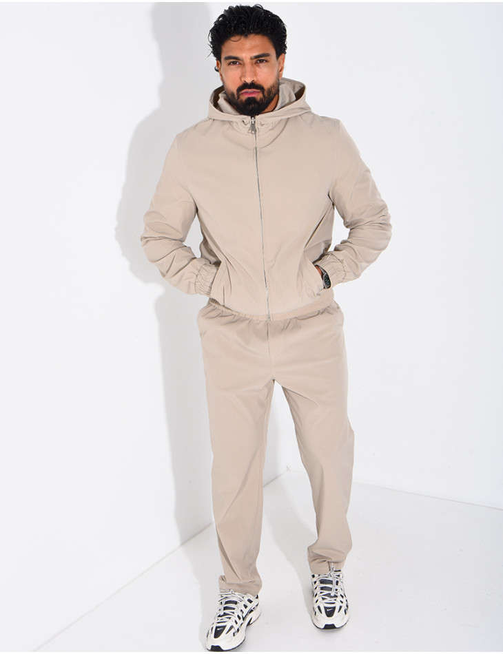 Ensemble en tissu imperméable pantalon et veste à capuche
