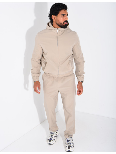 Ensemble en tissu imperméable pantalon et veste à capuche