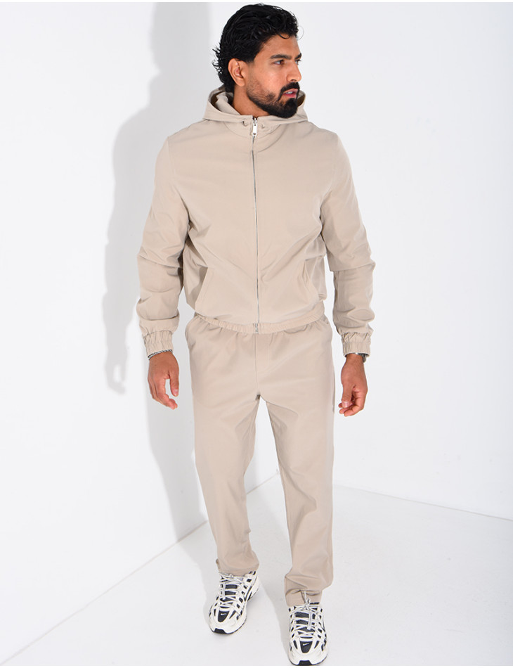 Ensemble en tissu imperméable pantalon et veste à capuche