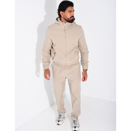 Ensemble en tissu imperméable pantalon et veste à capuche