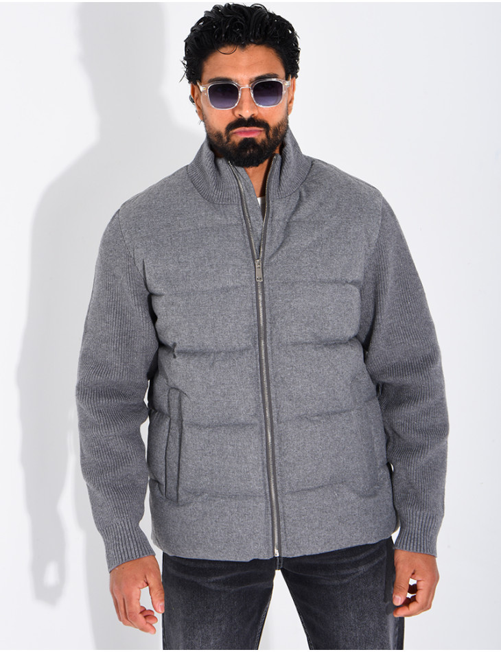 Blouson bi matière
