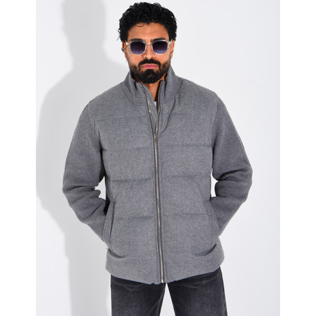 Blouson bi matière