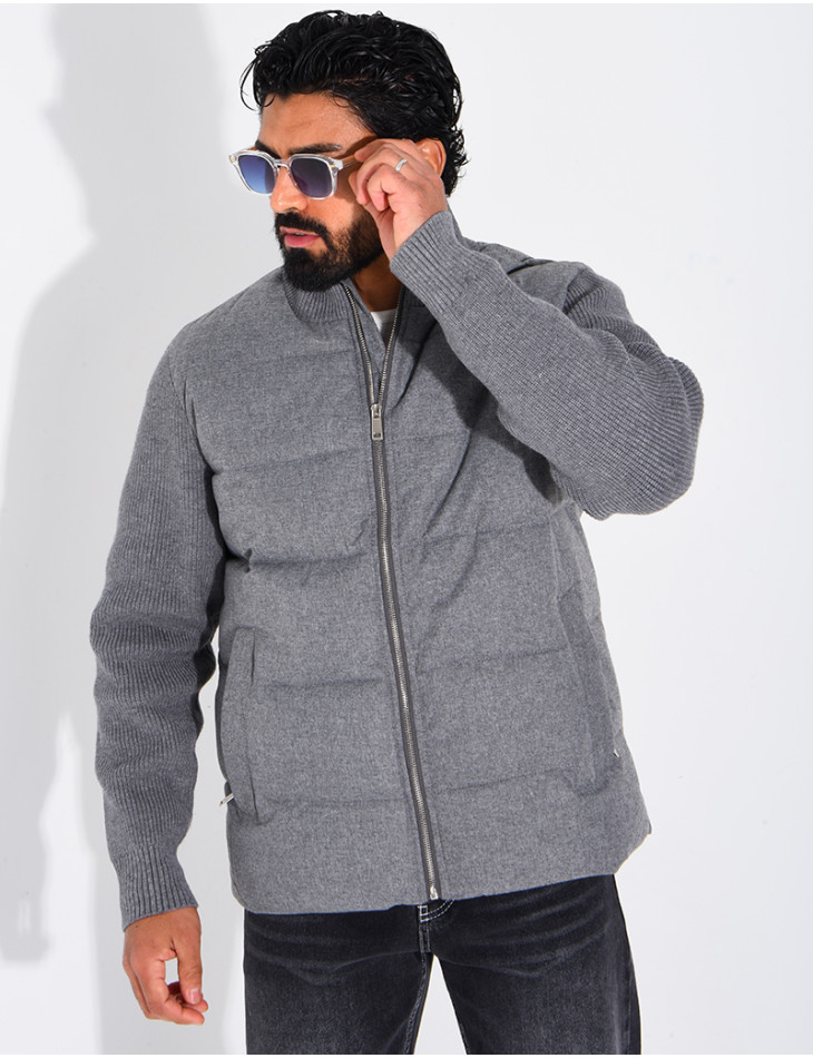 Blouson bi matière