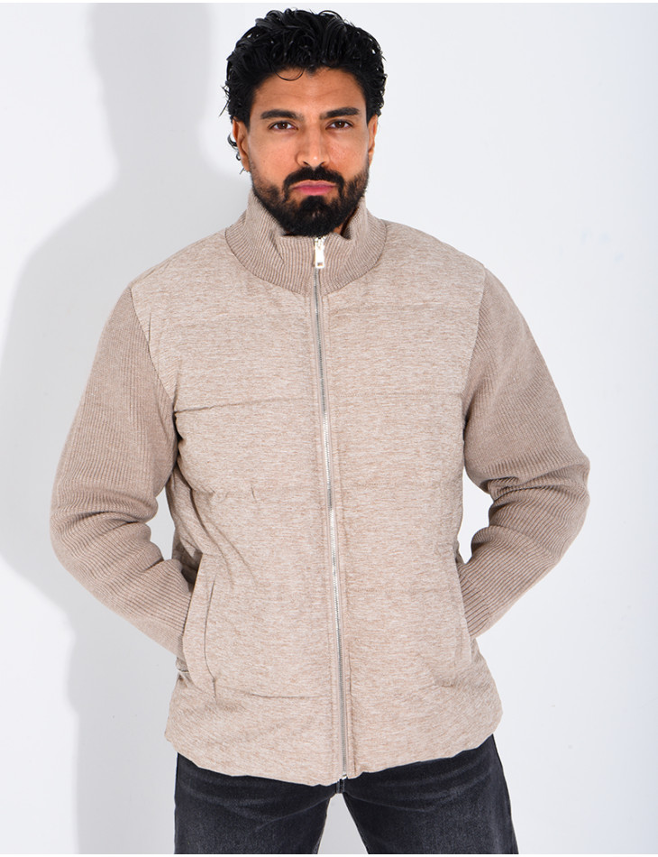 Blouson bi matière