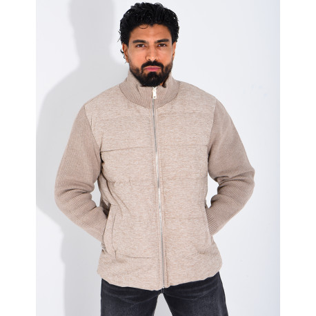 Blouson bi matière