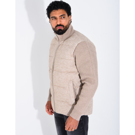 Blouson bi matière