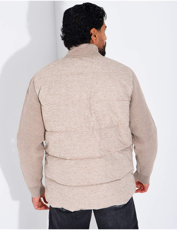 Blouson bi matière