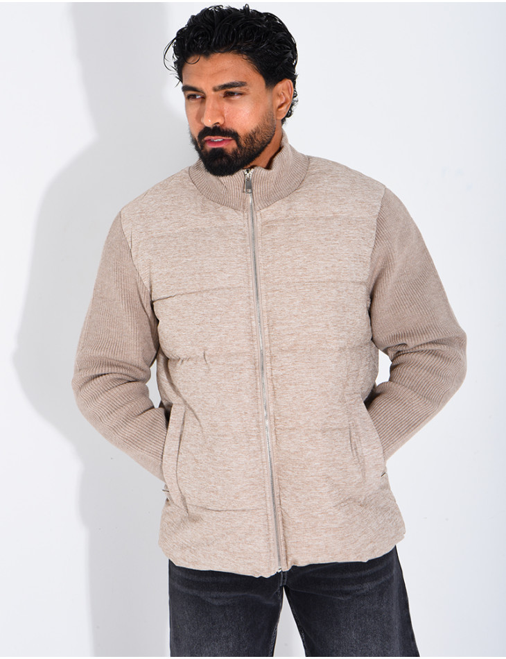 Blouson bi matière