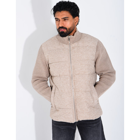 Blouson bi matière
