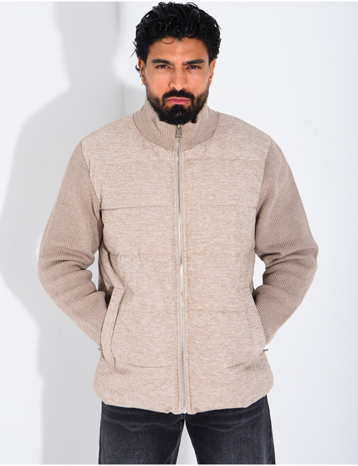 Blouson bi matière
