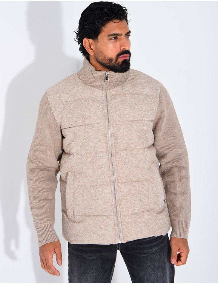 Blouson bi matière