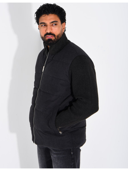 Blouson bi matière