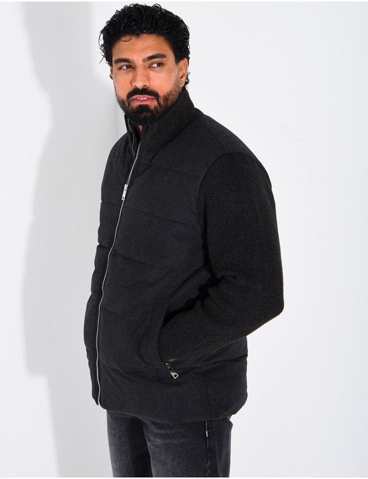 Blouson bi matière