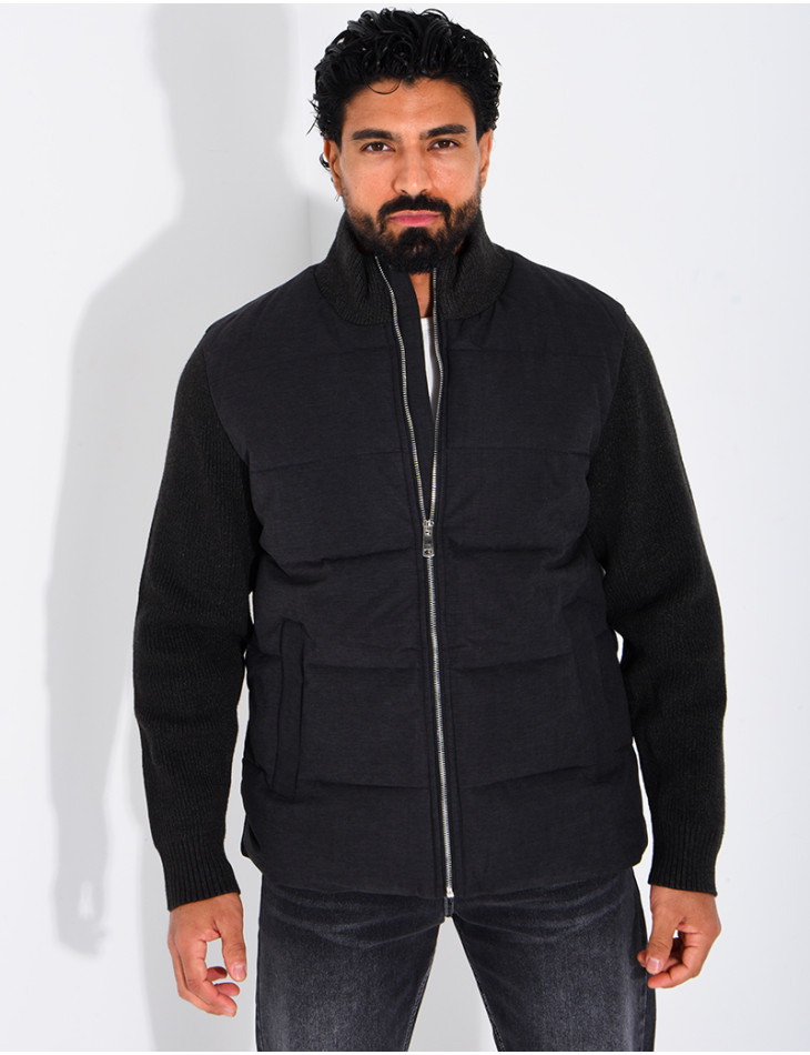 Blouson bi matière