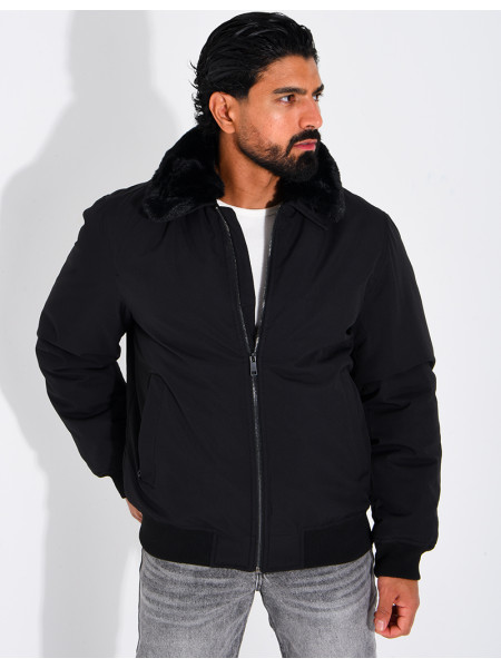Blouson col fourrure
