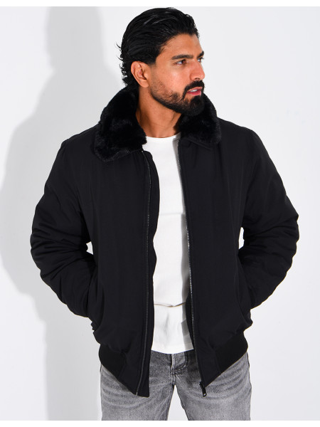 Blouson col fourrure