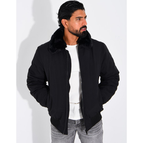 Blouson col fourrure