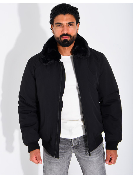 Blouson col fourrure