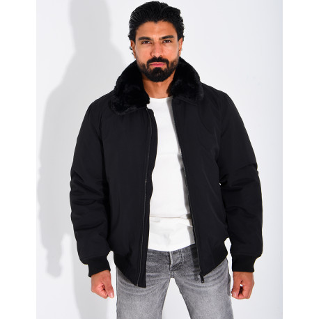 Blouson col fourrure