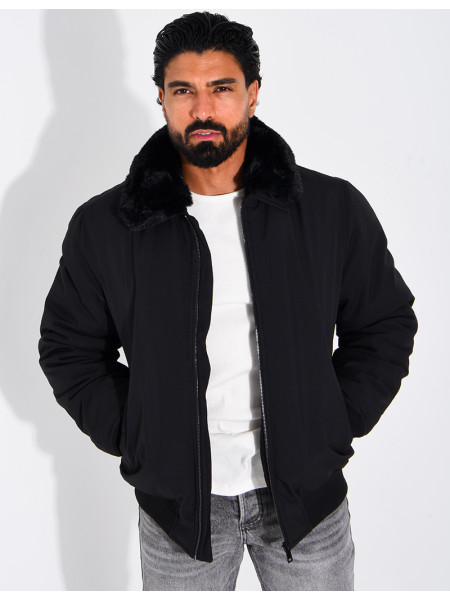 Blouson col fourrure